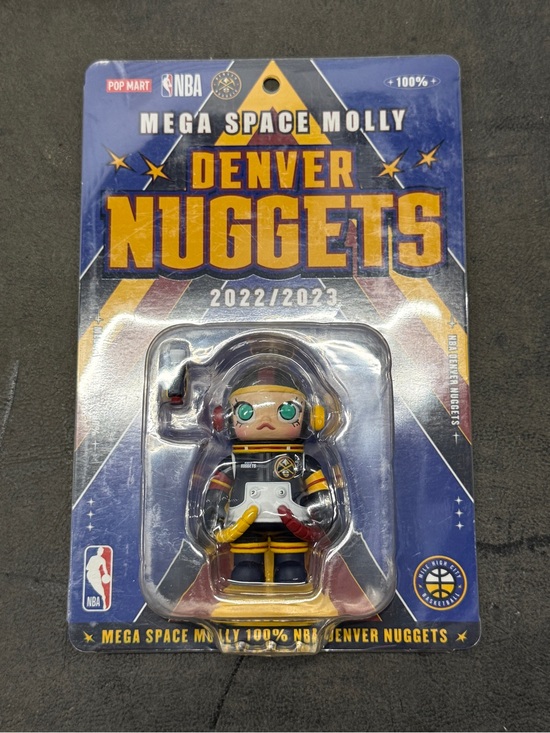 POP MART Other - Pop Mart Mega Space Molly Denver Nuggets Figure - Blue & Gold